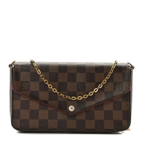 Louis vuitton pochette felicie wallet Gold HW high End Clone