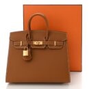 Super Clone Fake Hermes Birkin 25 Epsom Gold On Gold Hardware bag for sale