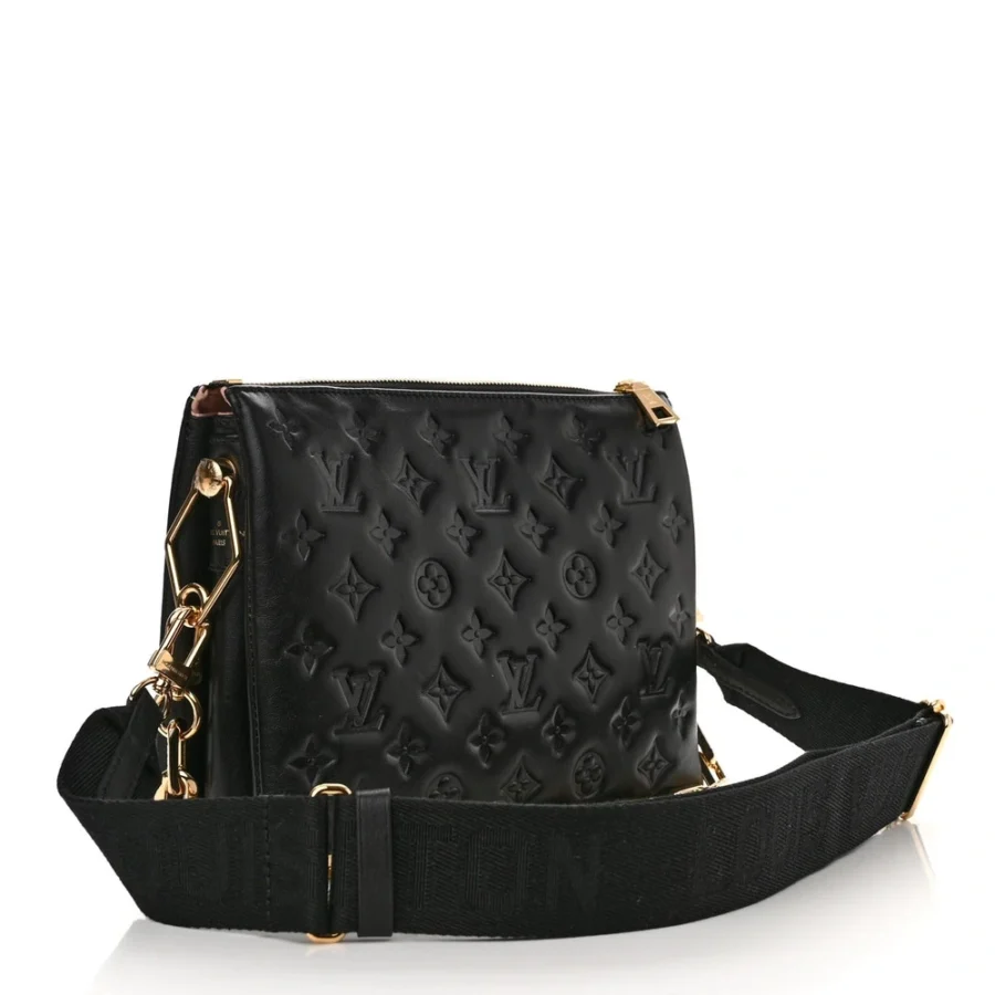 Premium Louis Vuitton Black Lambskin Replica Handbag - Image 9