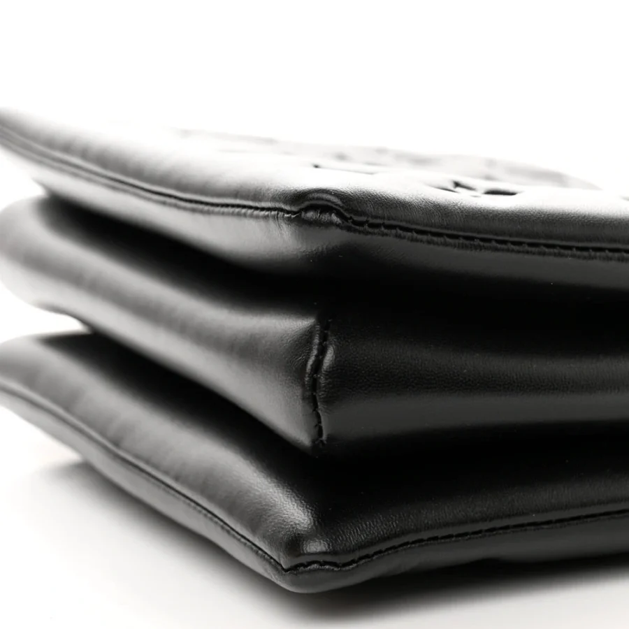 Premium Louis Vuitton Black Lambskin Replica Handbag - Image 8