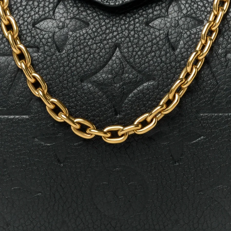 Louis vuitton black empreinte leather easy pouch on strap pm gold hardware - Image 6