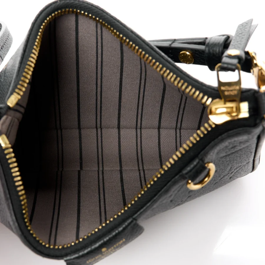 Louis vuitton black empreinte leather easy pouch on strap pm gold hardware - Image 5