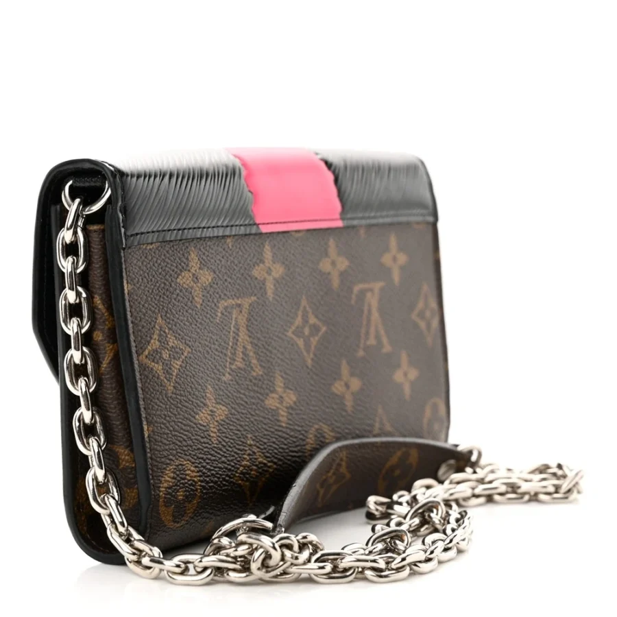 Replica Louis Vuitton Kabuki Chain Wallet with Silver Hardware - Image 8