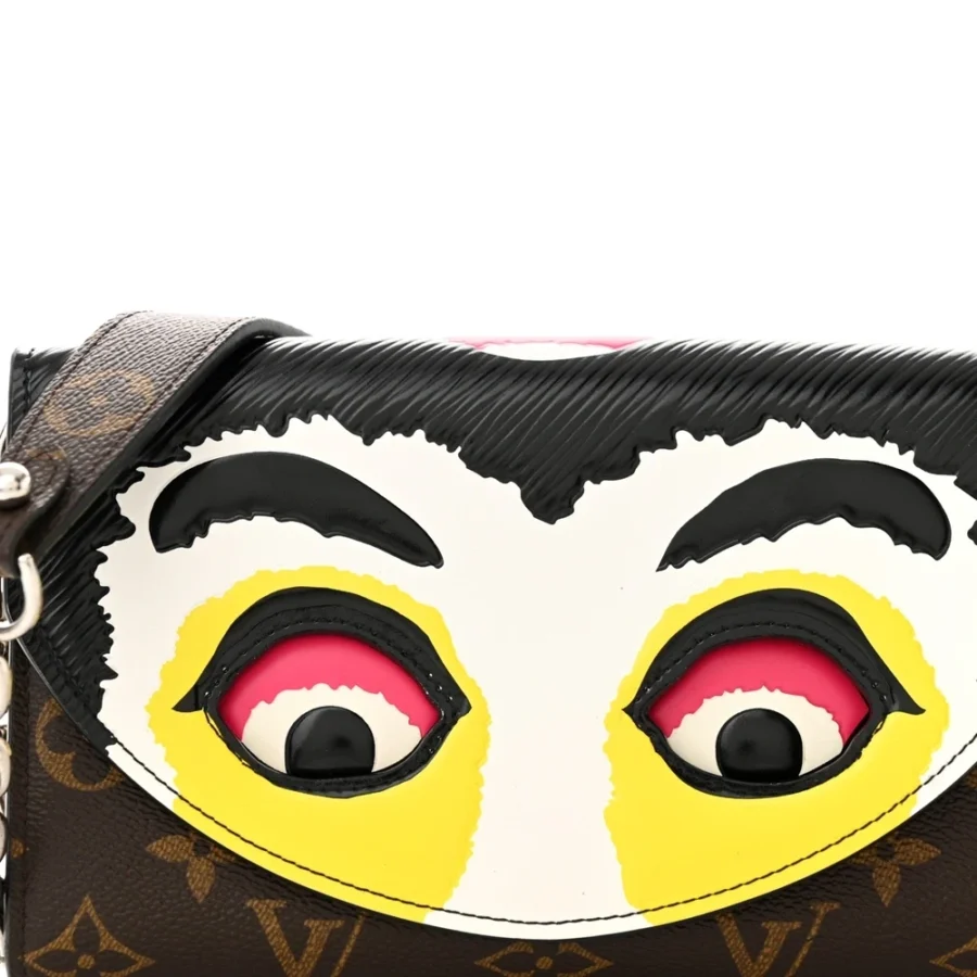 Replica Louis Vuitton Kabuki Chain Wallet with Silver Hardware - Image 6