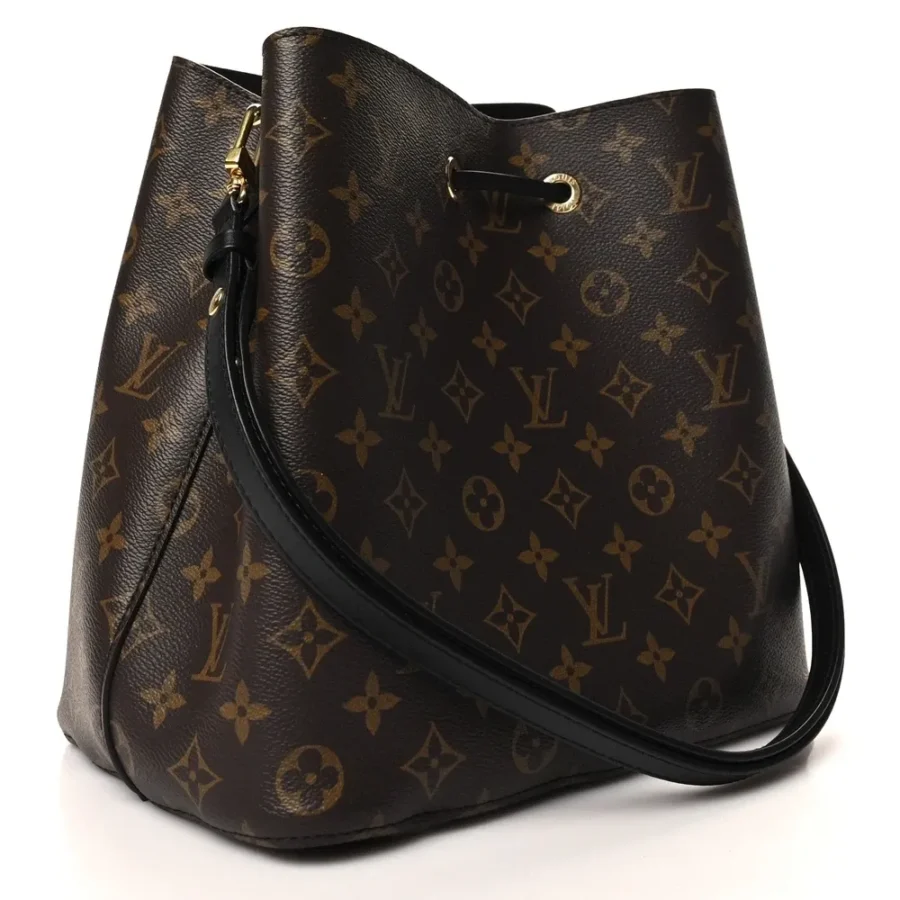 Superfake Handbags: Louis Vuitton Black Monogram Canvas NeoNoe MM - Image 3
