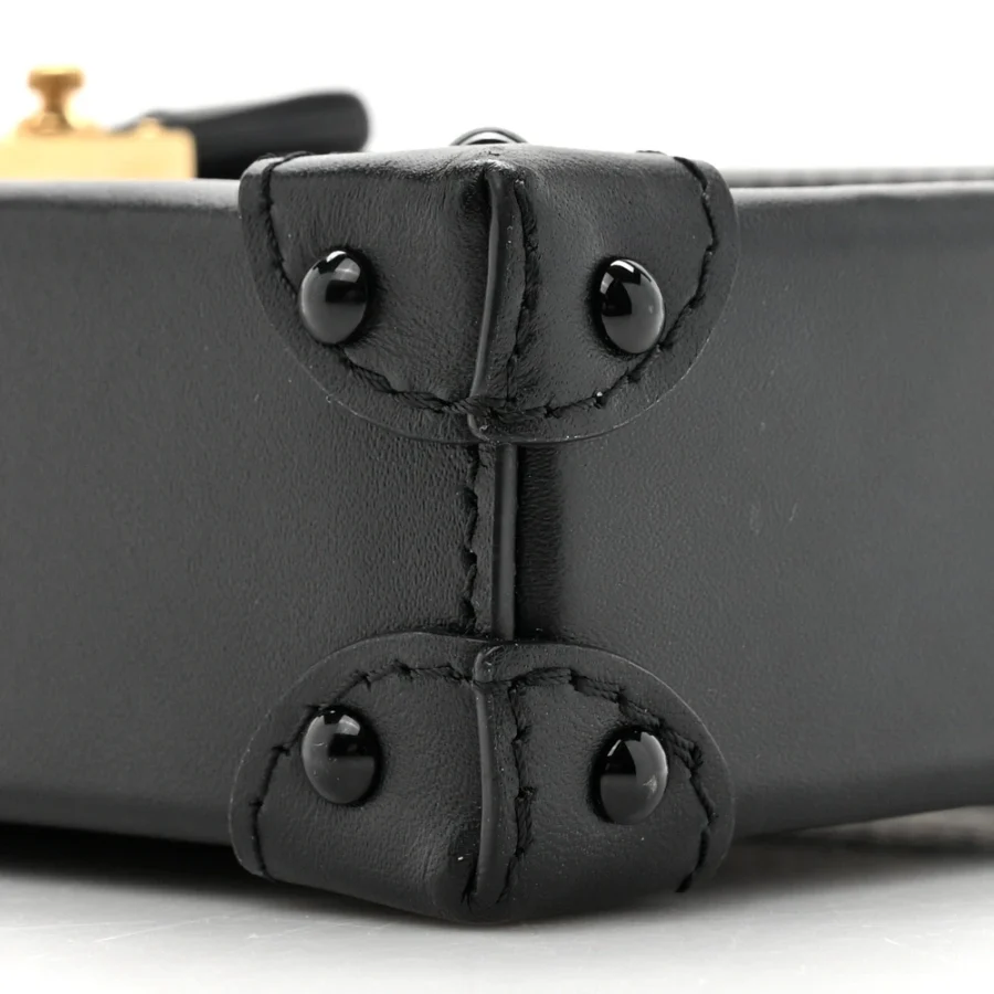 Louis Vuitton Black Monogram Canvas Pochette Trunk Verticale Brass Hardware - Image 2