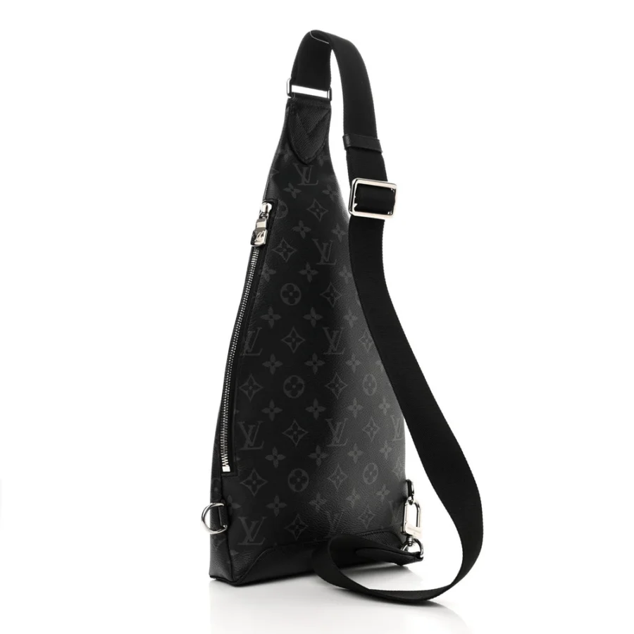 Mirror Quality Replica Louis Vuitton Duo Slingbag MM – Black Taigarama - Image 8