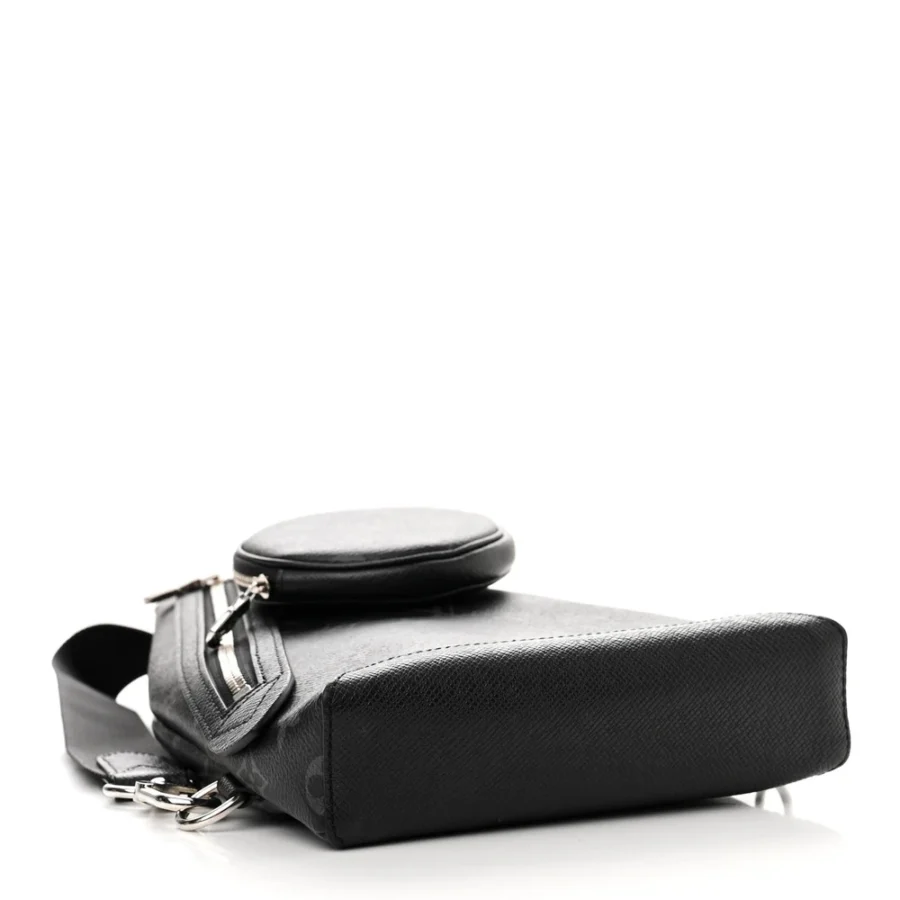 Mirror Quality Replica Louis Vuitton Duo Slingbag MM – Black Taigarama - Image 7