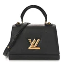 Superfake Handbags in Black Taurillon Leathe