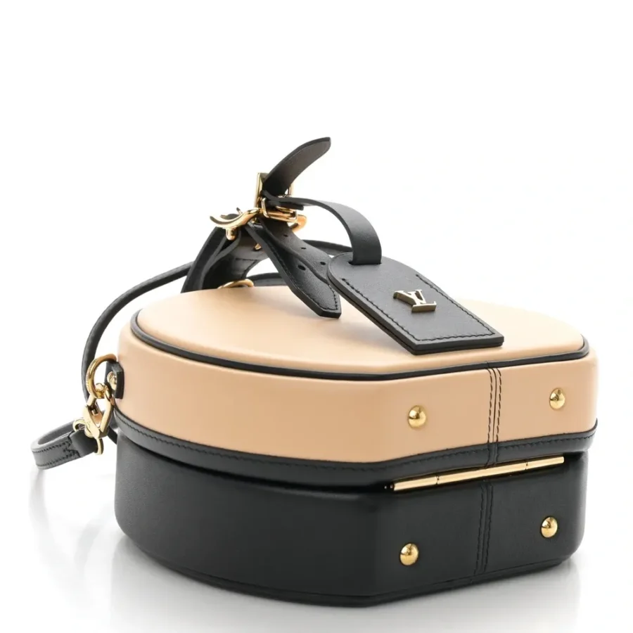 Superfake Louis Vuitton Black/Beige Calfskin Leather Handbag - Image 8