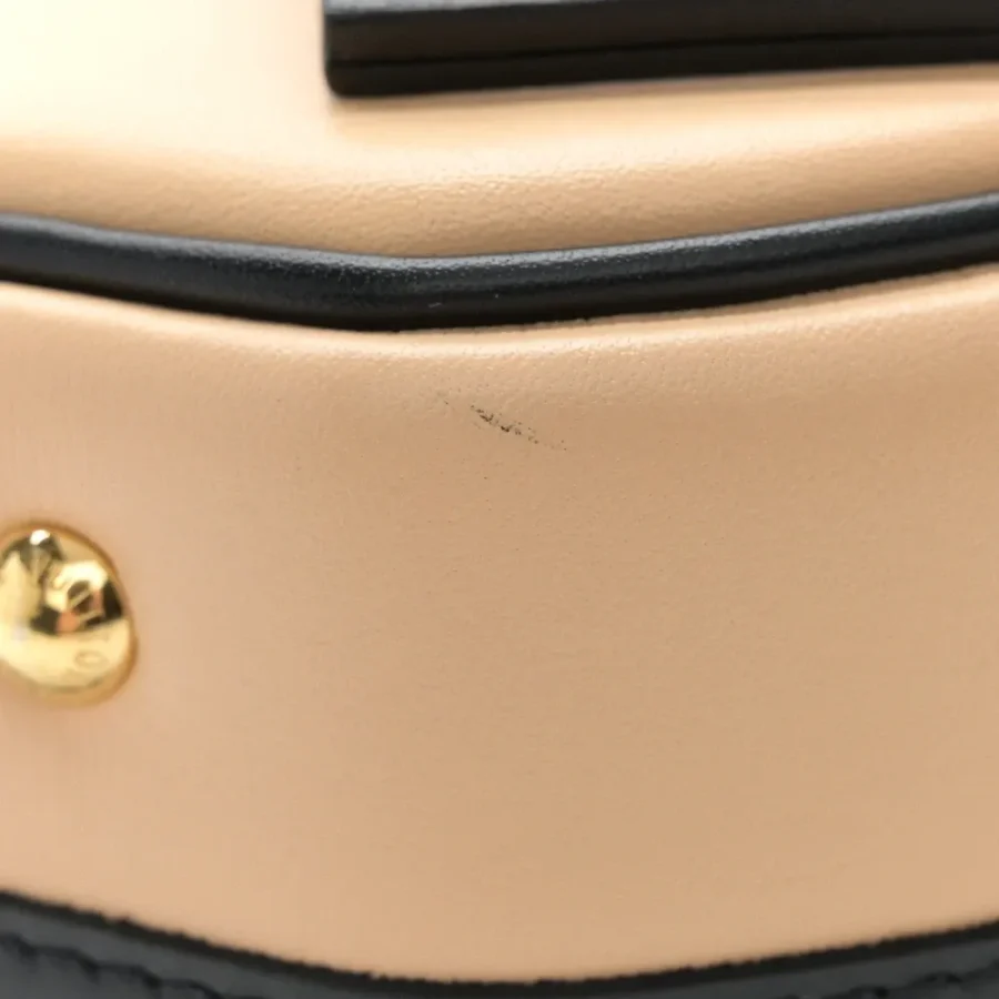 Superfake Louis Vuitton Black/Beige Calfskin Leather Handbag - Image 7