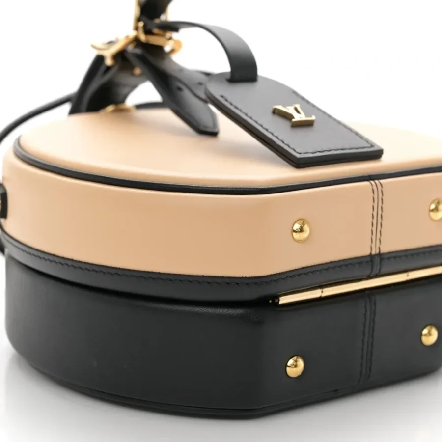 Superfake Louis Vuitton Black/Beige Calfskin Leather Handbag - Image 3
