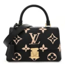 Louis Vuitton Empreinte Monogram Giant Madeleine BB Best Replica in Black & Beige