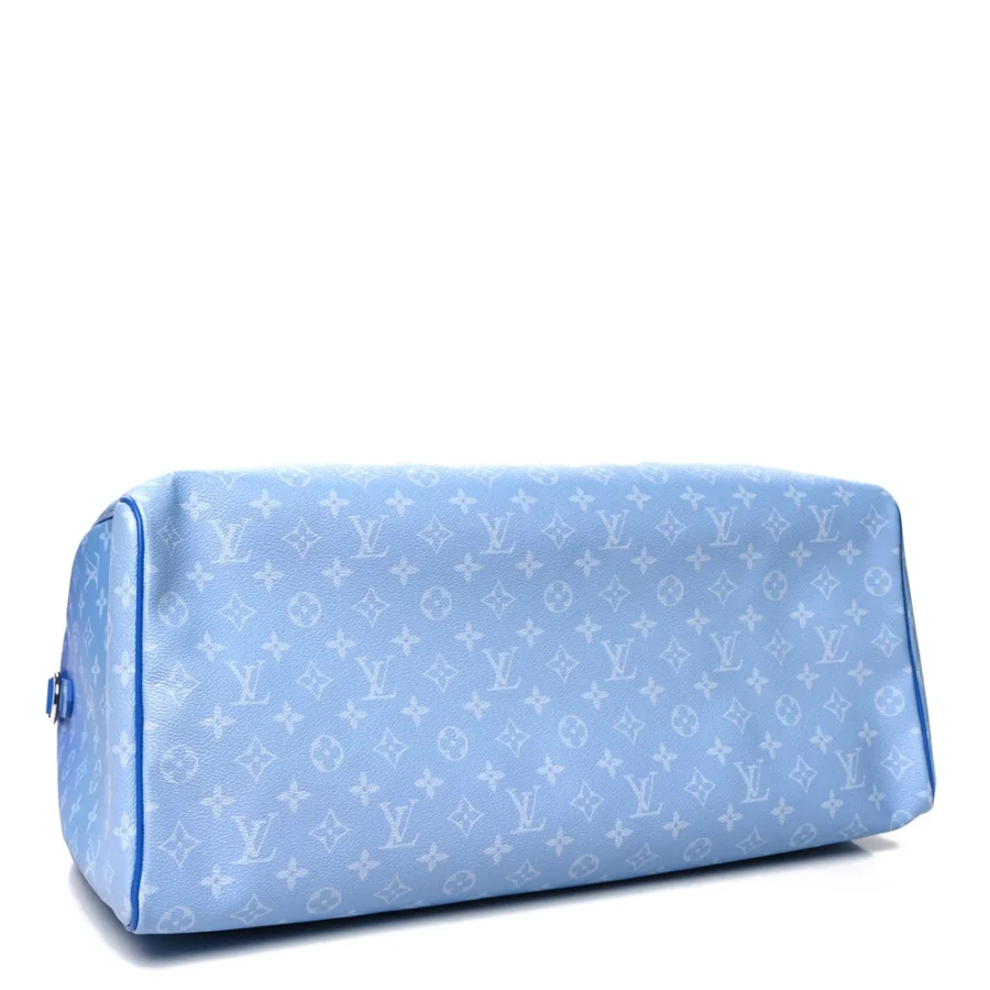 Mirror Quality Louis Vuitton Blue Keepall 50 Replica Handbag - Image 7