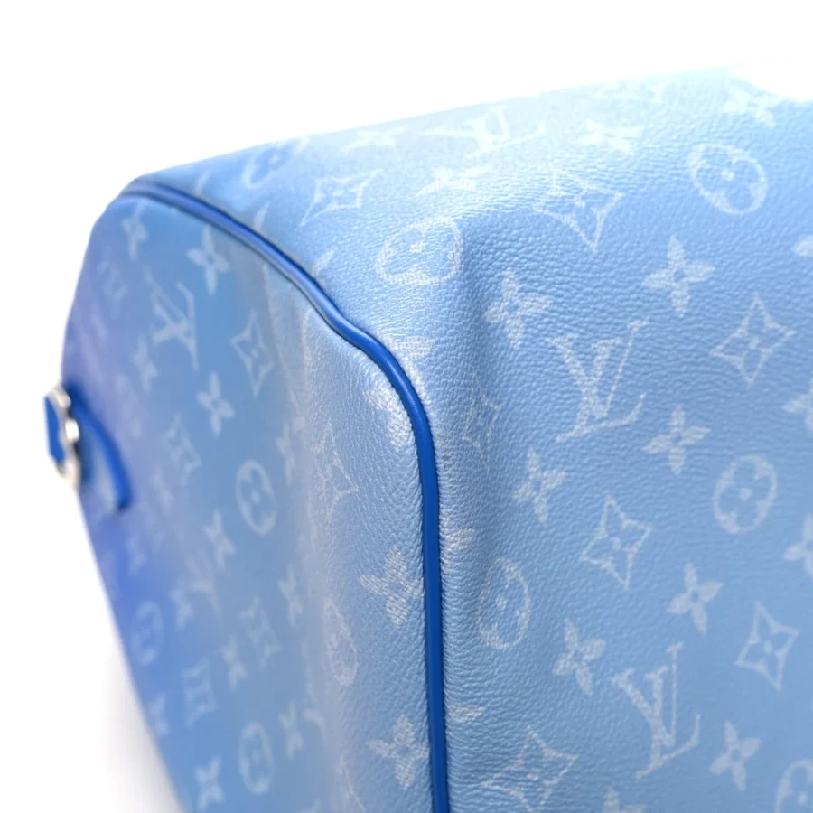 Mirror Quality Louis Vuitton Blue Keepall 50 Replica Handbag - Image 3