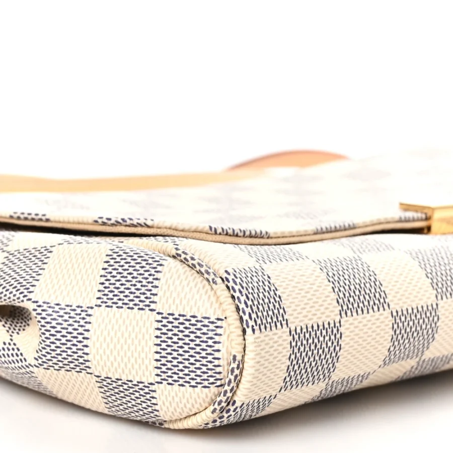 Super Clone Louis Vuitton Damier Azur Favorite MM with Gold Hardware - Image 3