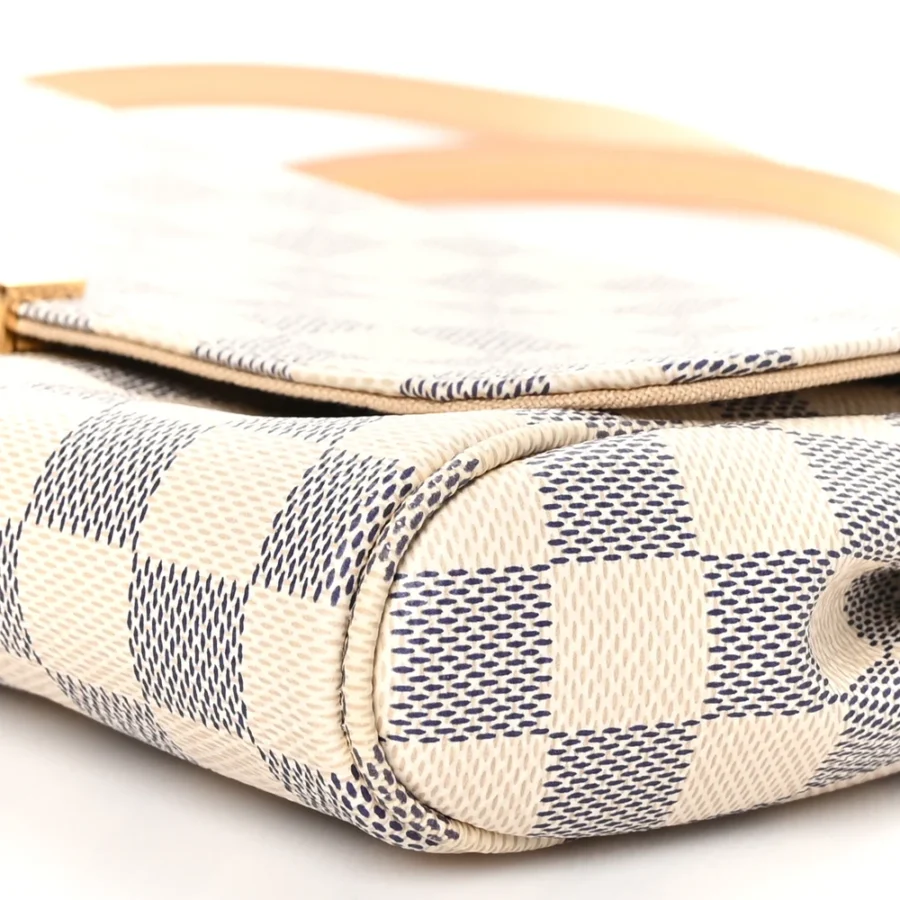 Super Clone Louis Vuitton Damier Azur Favorite MM with Gold Hardware - Image 2
