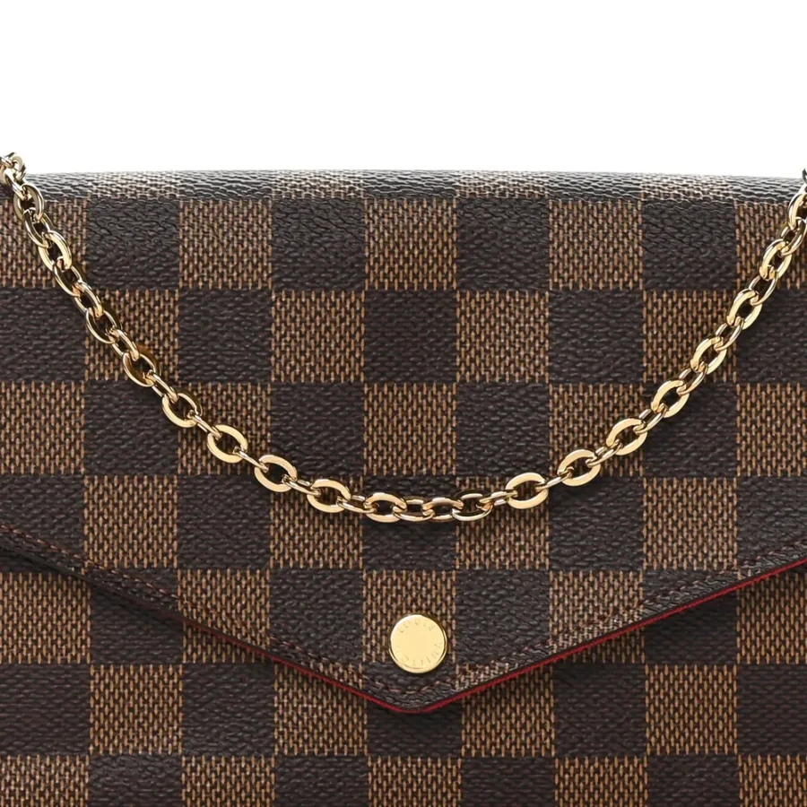 Superfake Louis Vuitton Damier Ebene Pochette Felicie Wallet - Image 6