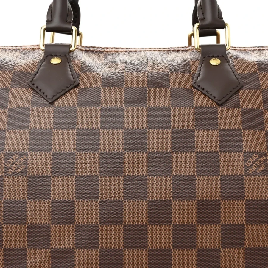 Louis Vuitton Damier Ebene Speedy Replica with Gold Hardware - Image 6