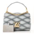 Louis Vuitton Ecume Grey 14 MM Leather Replica Handbags