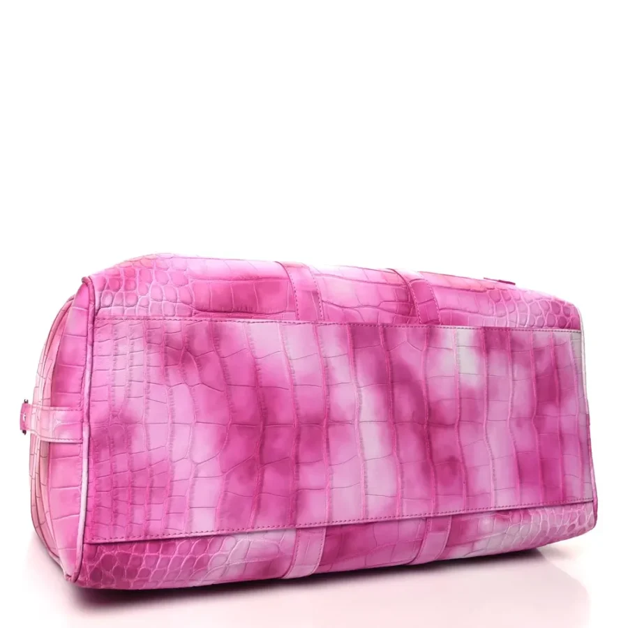 Superfake Louis Vuitton Alligator Leather Keepall with Silver Hardware - Image 7