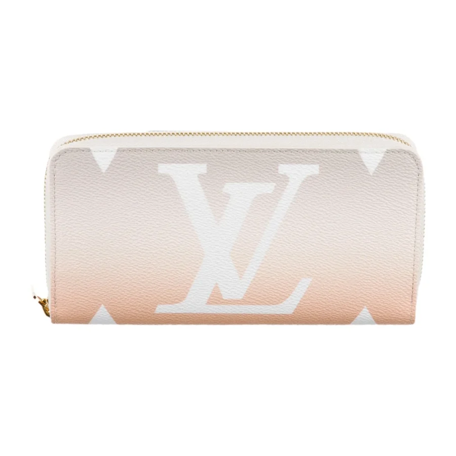 1:1 Louis Vuitton Wallet in Grey and Orange Monogram Canvas - Image 3