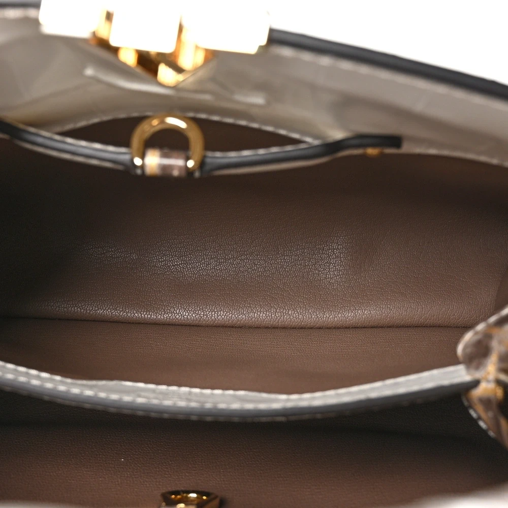 High-end Copy Louis Vuitton Himalaya Crocodile BB Capucines with Gold Hardware - Image 5
