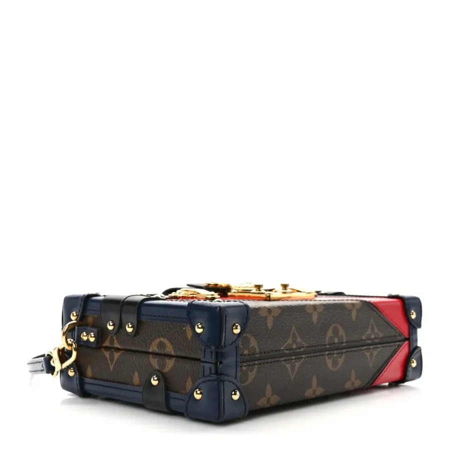 Replica Vuitton Malletage Print Handbag with Brass Hardware - Image 5