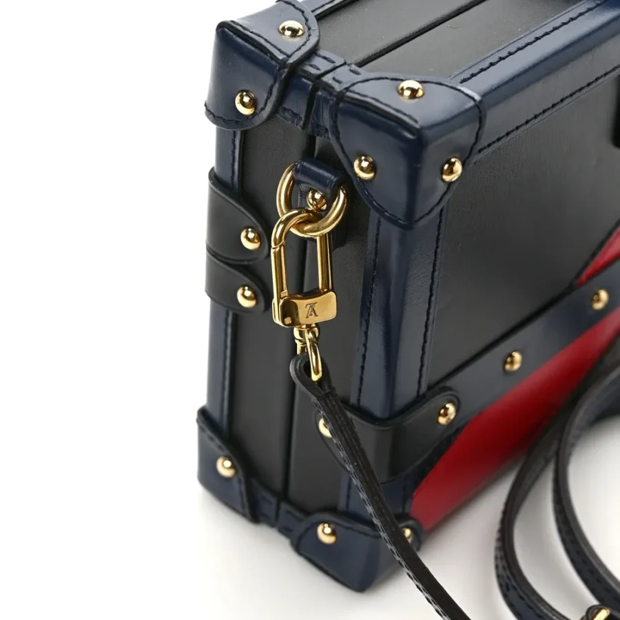 Replica Vuitton Malletage Print Handbag with Brass Hardware - Image 3