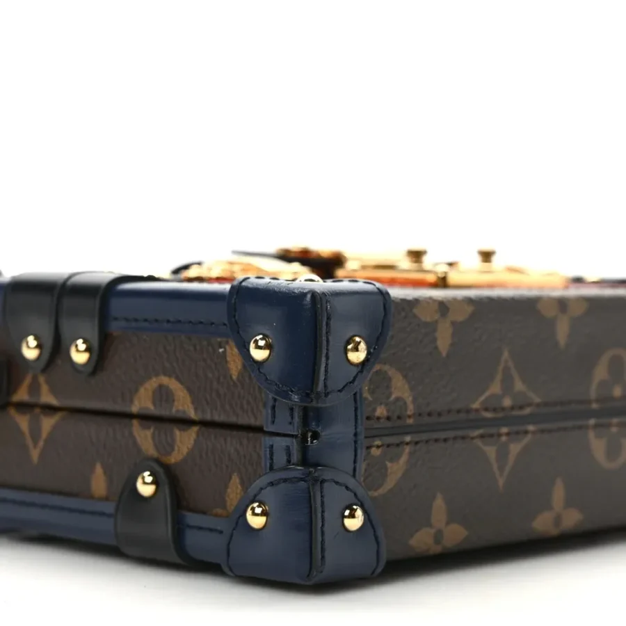 Replica Vuitton Malletage Print Handbag with Brass Hardware - Image 6