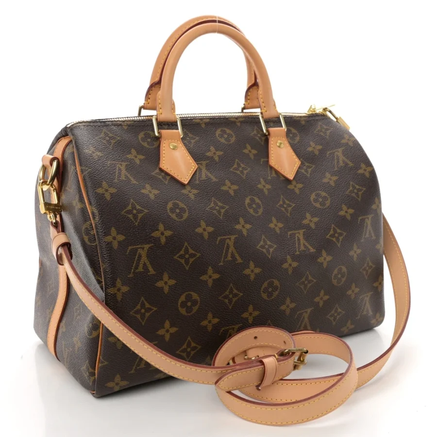 Replica Louis Vuitton Speedy Bandouliere 30 with Brass Hardware - Image 3