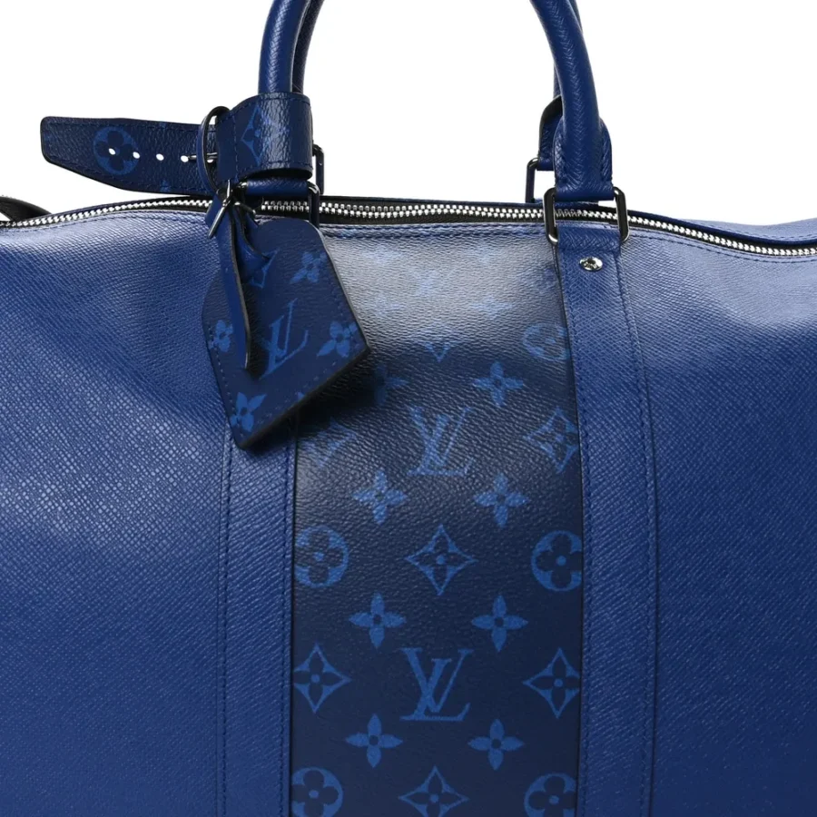 Replica Louis Vuitton Keepall 50 – Pacific Blue & Monogram Elegance - Image 9