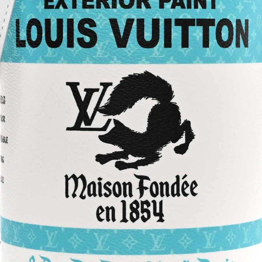 Mirror Quality Louis Vuitton Turquoise Paint Can Replica Handbag - Image 5