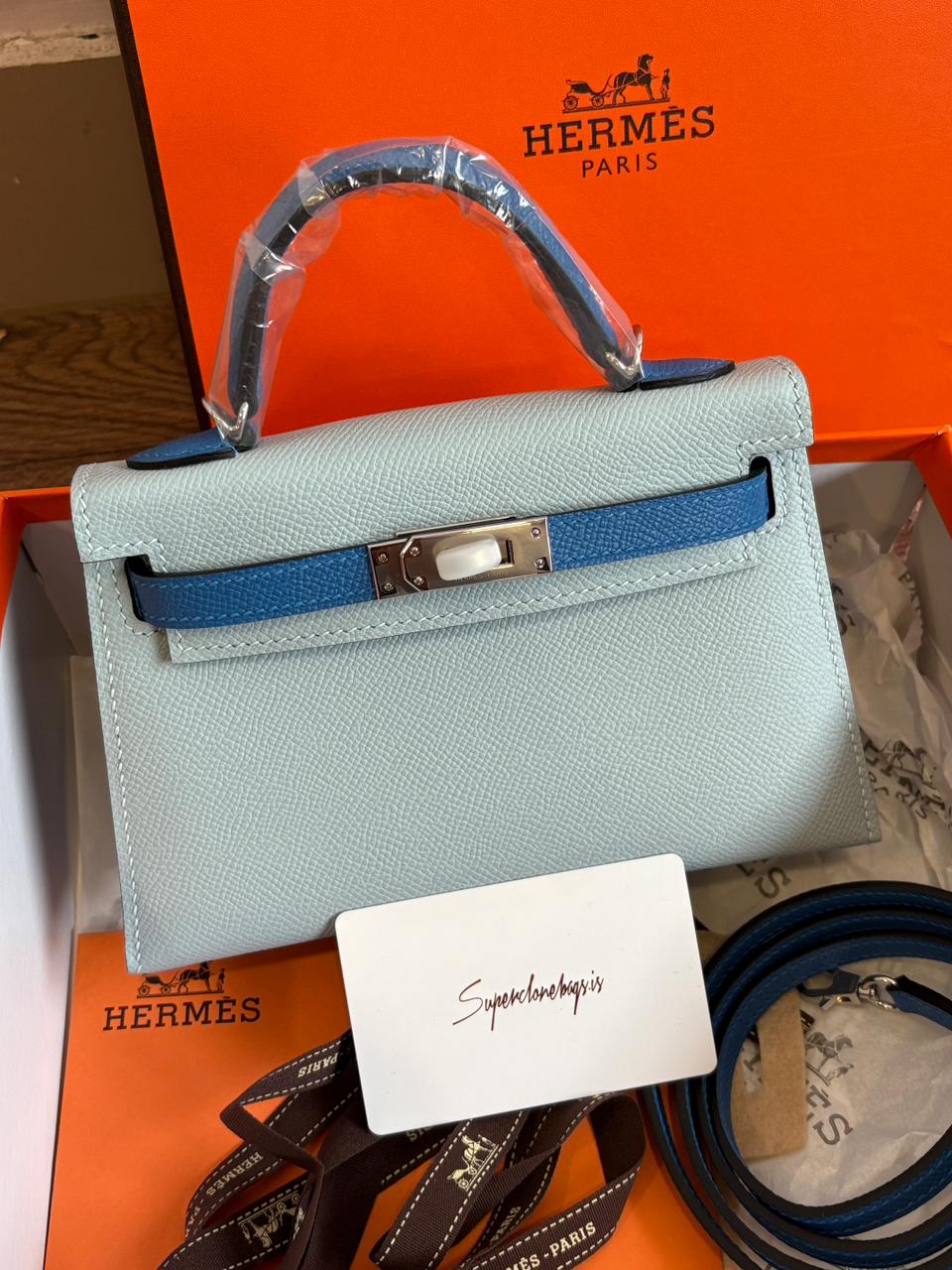 Fake Mini Kelly With Hermes Box and Docs