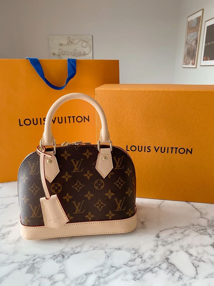 "Alma BB super clone Louis Vuitton Epi leather structured bag"