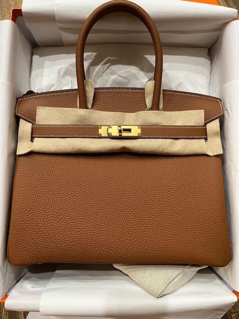 1:1 high quality hermes gold togo hand bags