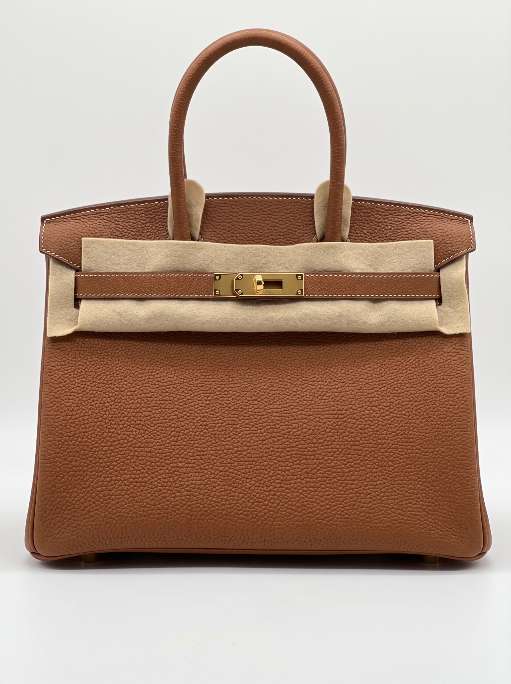 1:1 High-End Hermès Gold Togo Birkin 30cm with Gold Hardware - Image 3