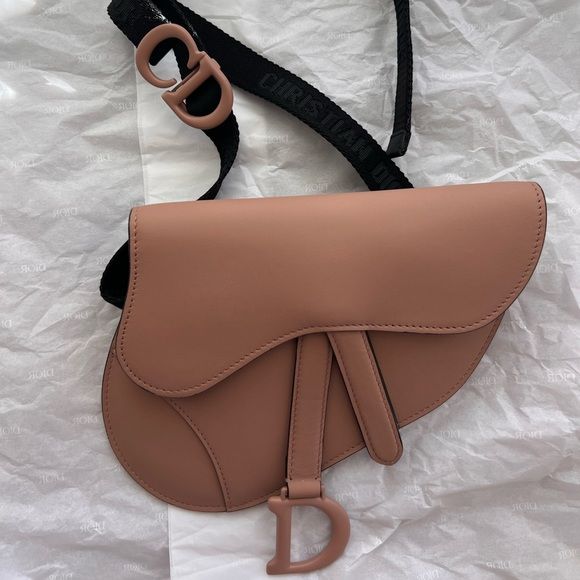 Saddle Rose des Vents Ultra-Matte Calfskin – Super Clone Belt Bag - Image 3