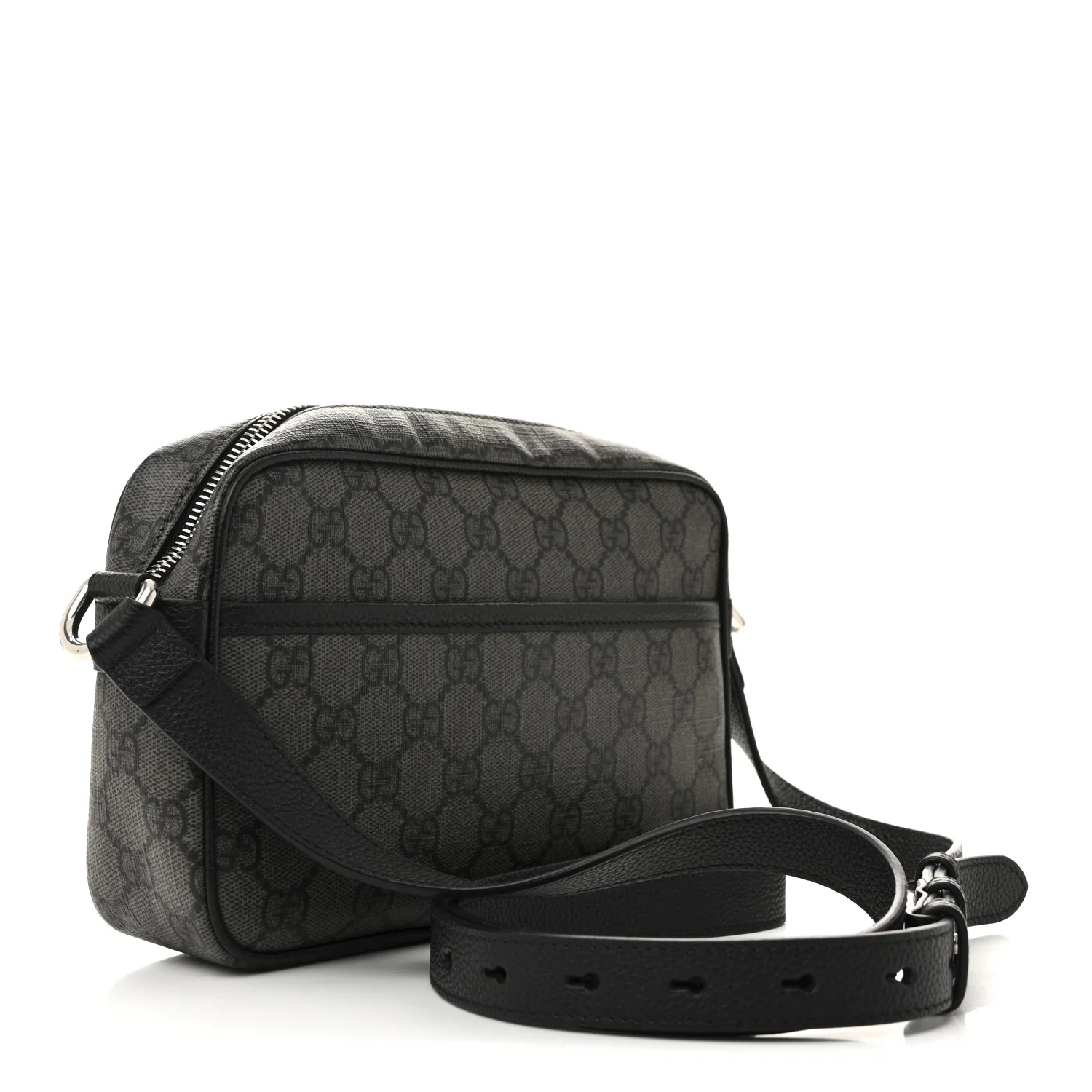 Gucc! GG Supreme Monogram Mini Shoulder Bag Grey Black – Mirror Quality Handbag - Image 3