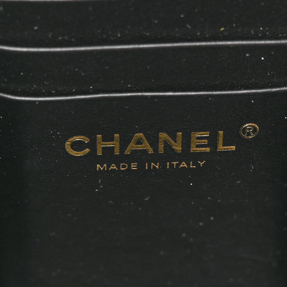 Close-up of the CC logo, wrap-around zipper, and gold-tone hardware on the Small Coco Beauty Vanity Case