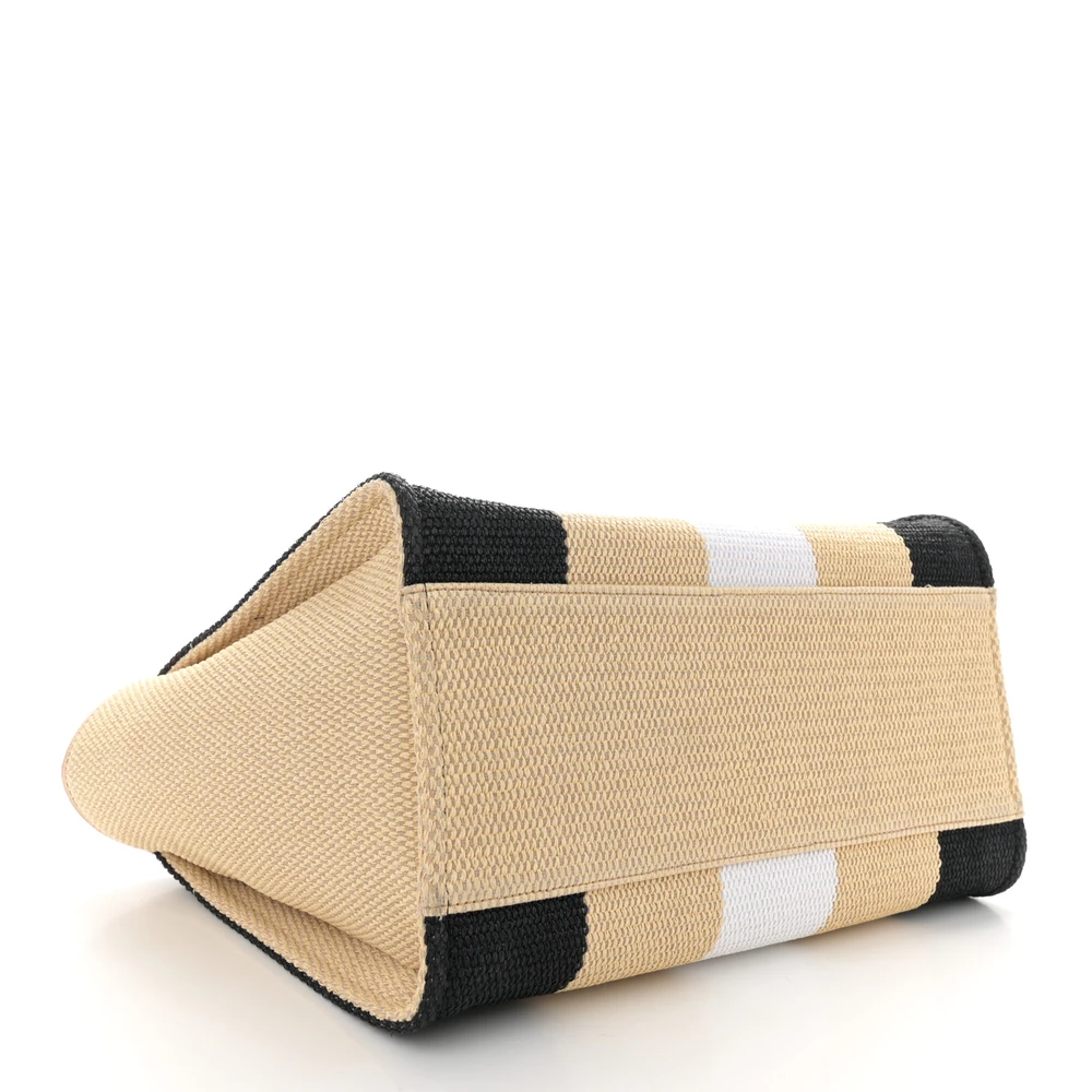 Mirror Quality Ch@nel Deauville black and beig Tote bags bottom