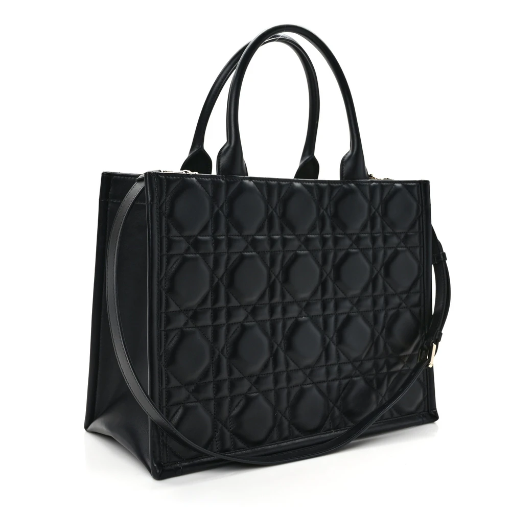 Medium Book Tote Black Macrocannage Calfskin - High-End Replica Tote - Image 3
