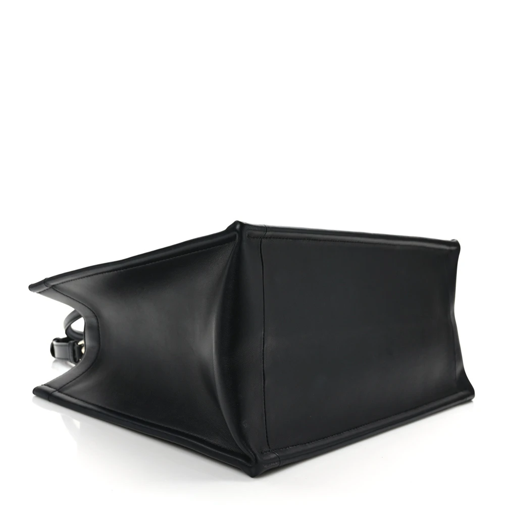 Medium Book Tote Black Macrocannage Calfskin - High-End Replica Tote - Image 6