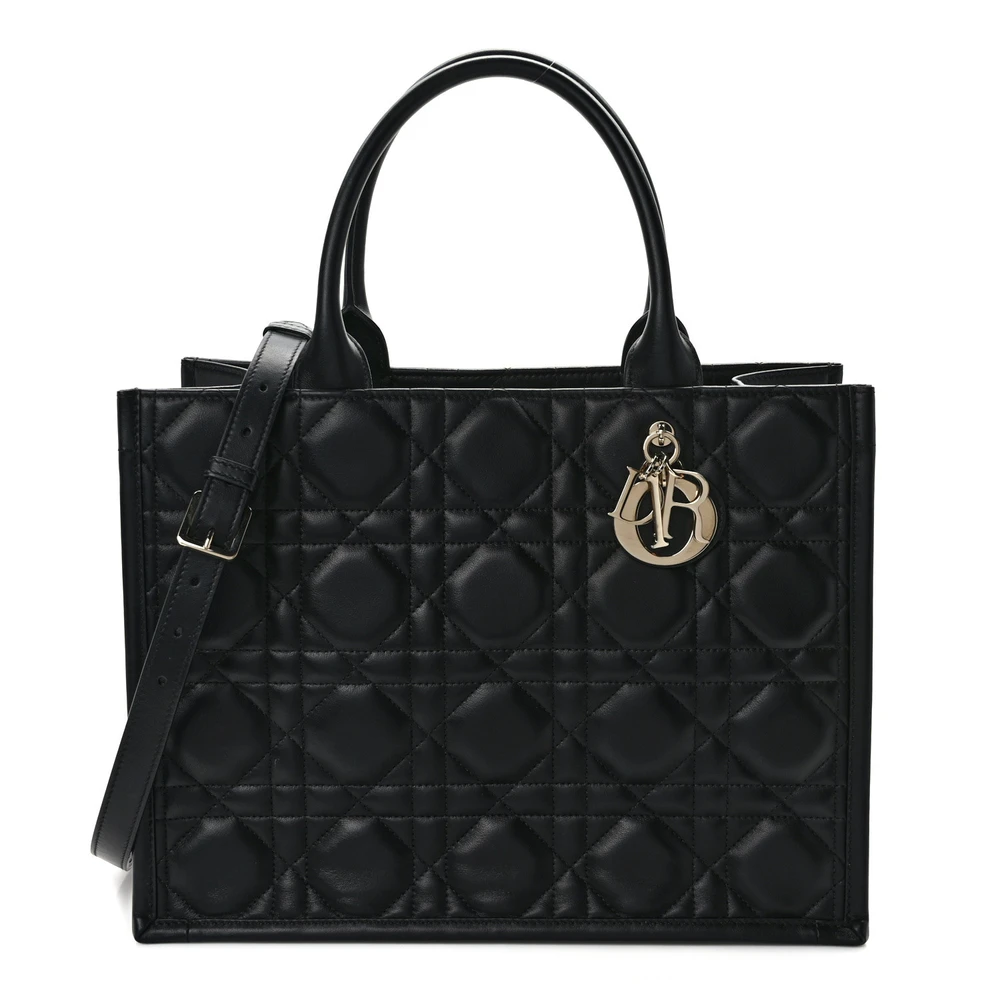 Medium Book Tote Black Macrocannage Calfskin - High-End Replica Tote - Image 2