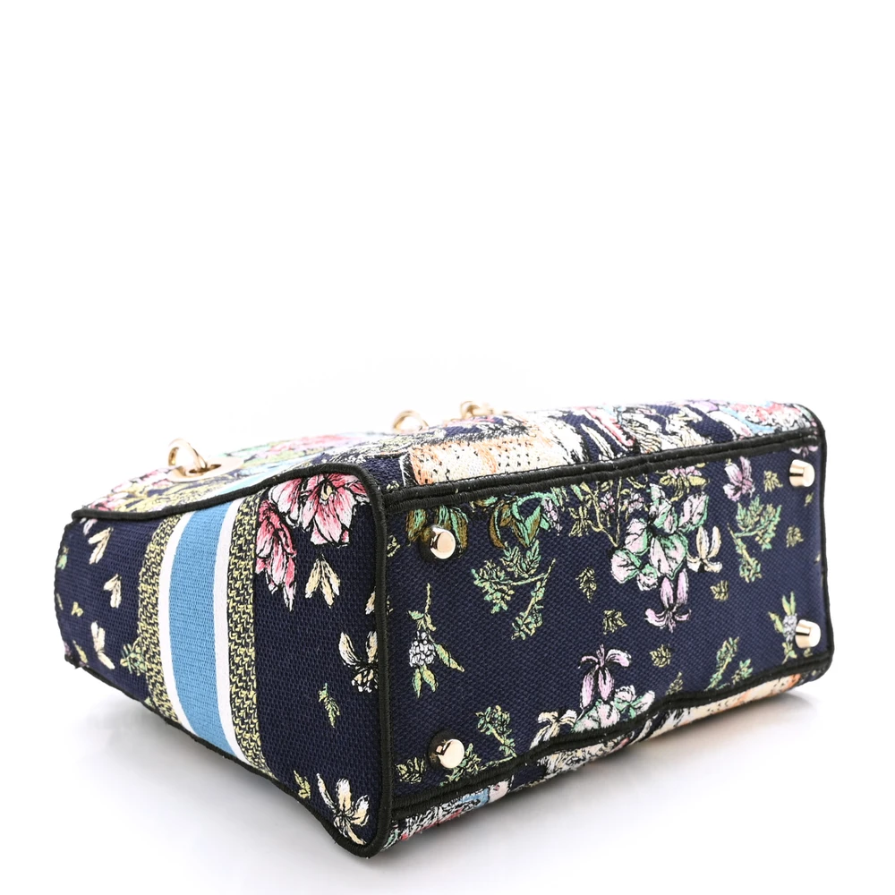 D!0r Medium Lady D-Lite Bag Blue D-Constellation Embroidery – Mirror Quality - Image 6