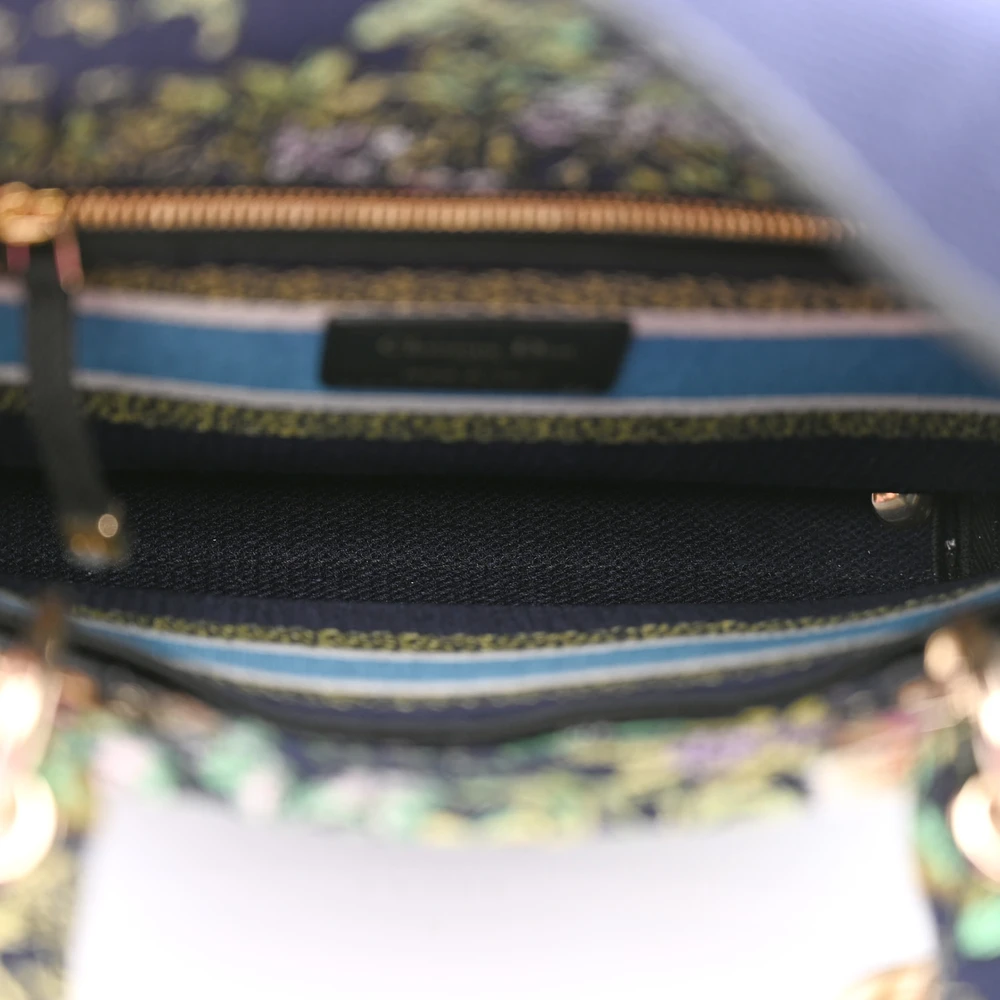 D!0r Medium Lady D-Lite Bag Blue D-Constellation Embroidery – Mirror Quality - Image 5