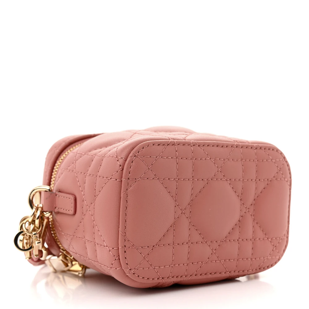 D!0r Micro Vanity Case Deep Nude Lambskin Leather – SuperClone - Image 5
