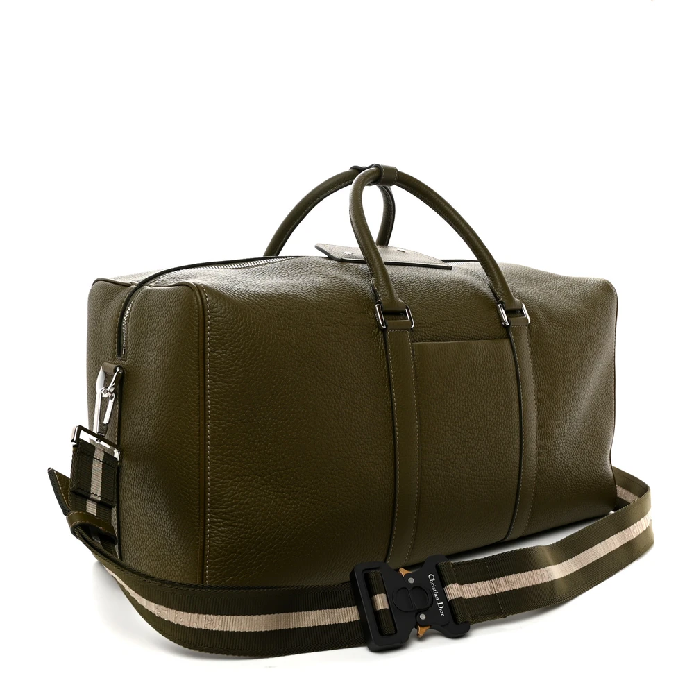D!0r Lingot 50 Bag Olive Green Grained Calfskin Leather – High-End Quality - Image 6