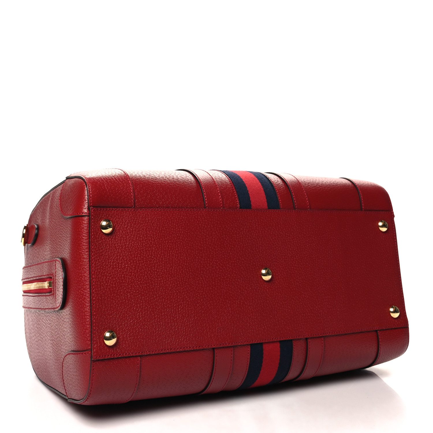 Gucc! Textured Dollar Calfskin Web Large Duffle Bag Red – Super Clone Travel Bag - Image 5