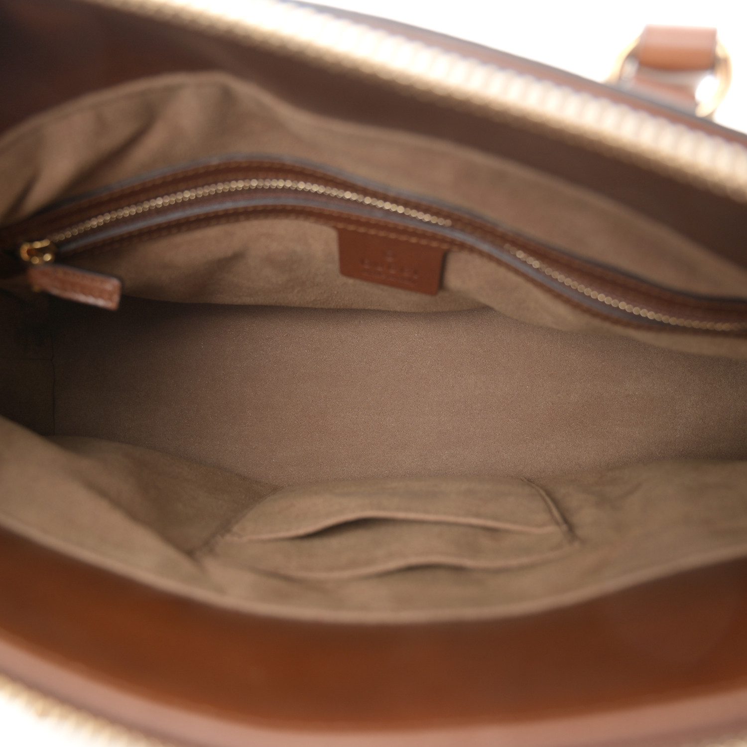 Gucc! GG Supreme Monogram Medium Zip in Beige Tuscany – Mirror Quality Tote Bag - Image 4